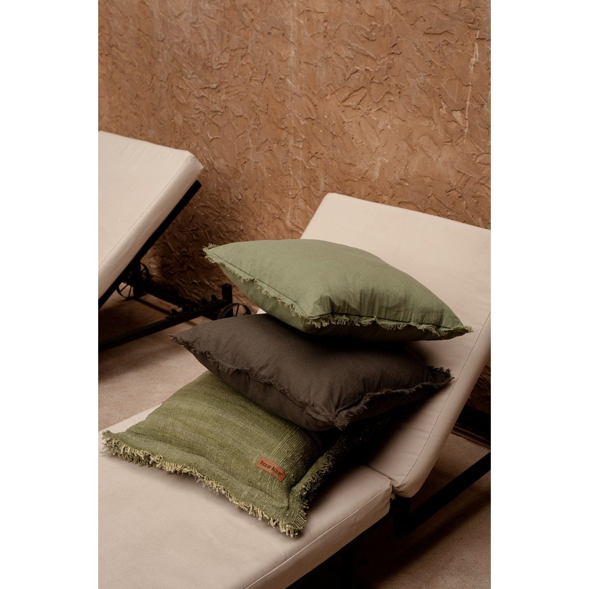 De Jungle Fringe Kussenhoes - Groen Bazar Bizar Living