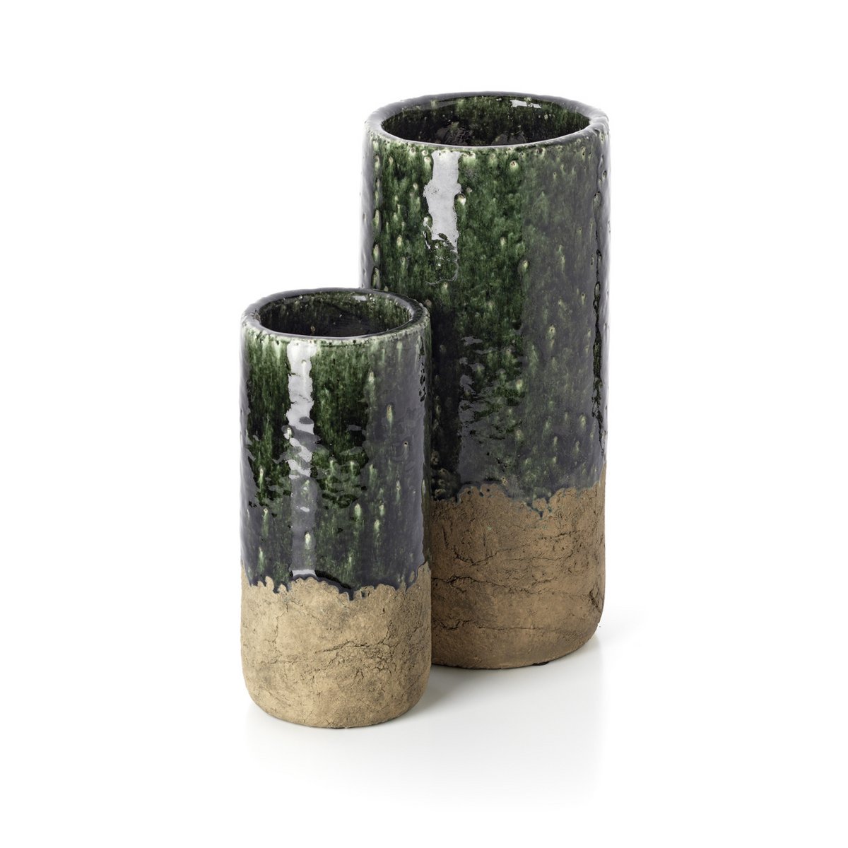 De Moss Cilindervaas - Betongroen - M Bazar Bizar Living