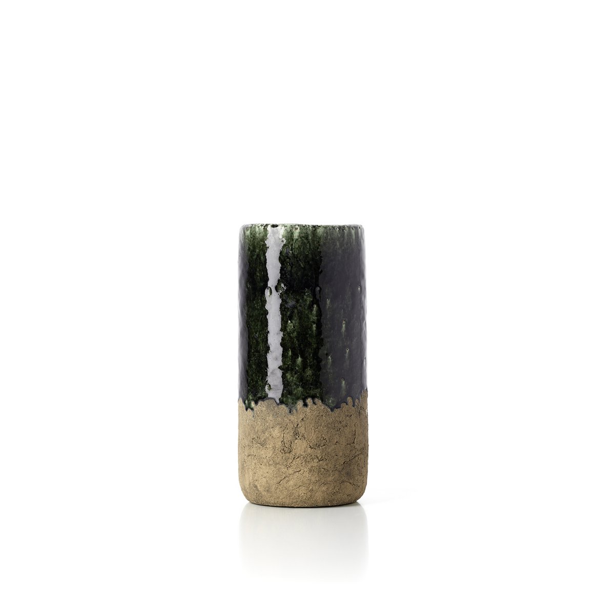 De Moss Cilindervaas - Betongroen - M Bazar Bizar Living