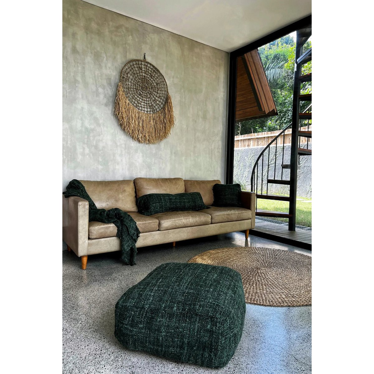 De Oh My Gee Poef - Bosgroen Bazar Bizar Living