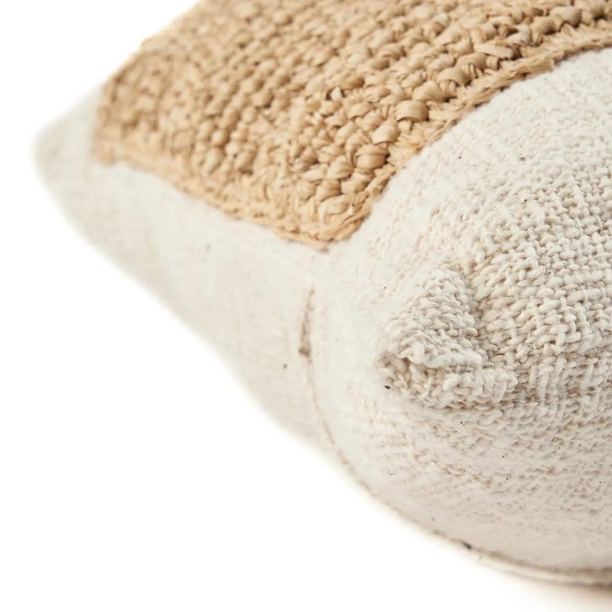 De Raffia Stempel Kussenhoes - Natuurlijk Bazar Bizar Living