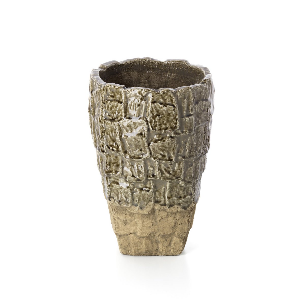 De Rock Texture Vaas - Grijze steen - L Bazar Bizar Living