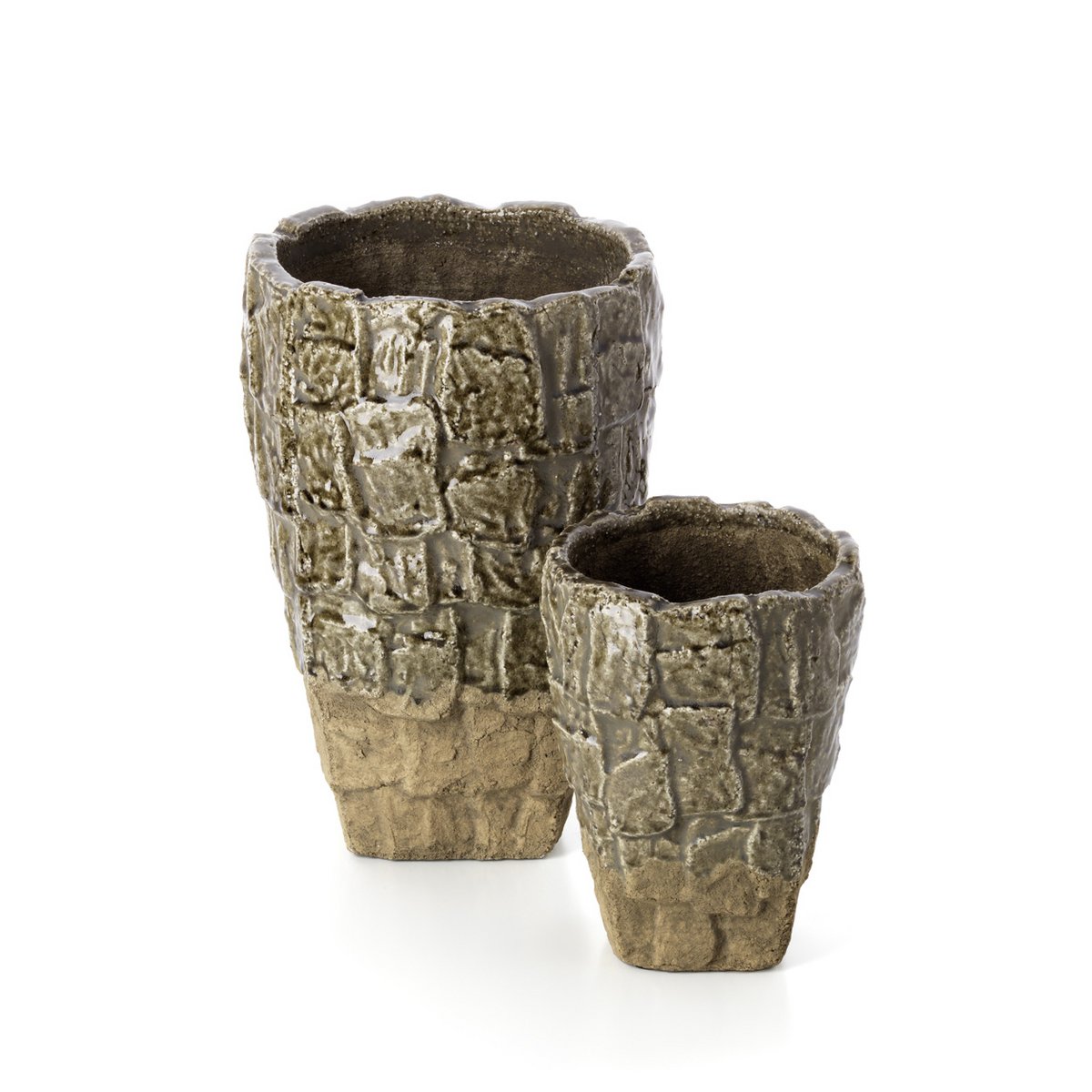 De Rock Texture Vaas - Grijze steen - S Bazar Bizar Living