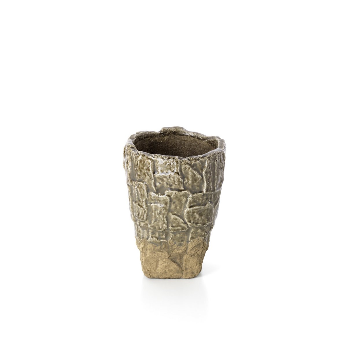 De Rock Texture Vaas - Grijze steen - S Bazar Bizar Living