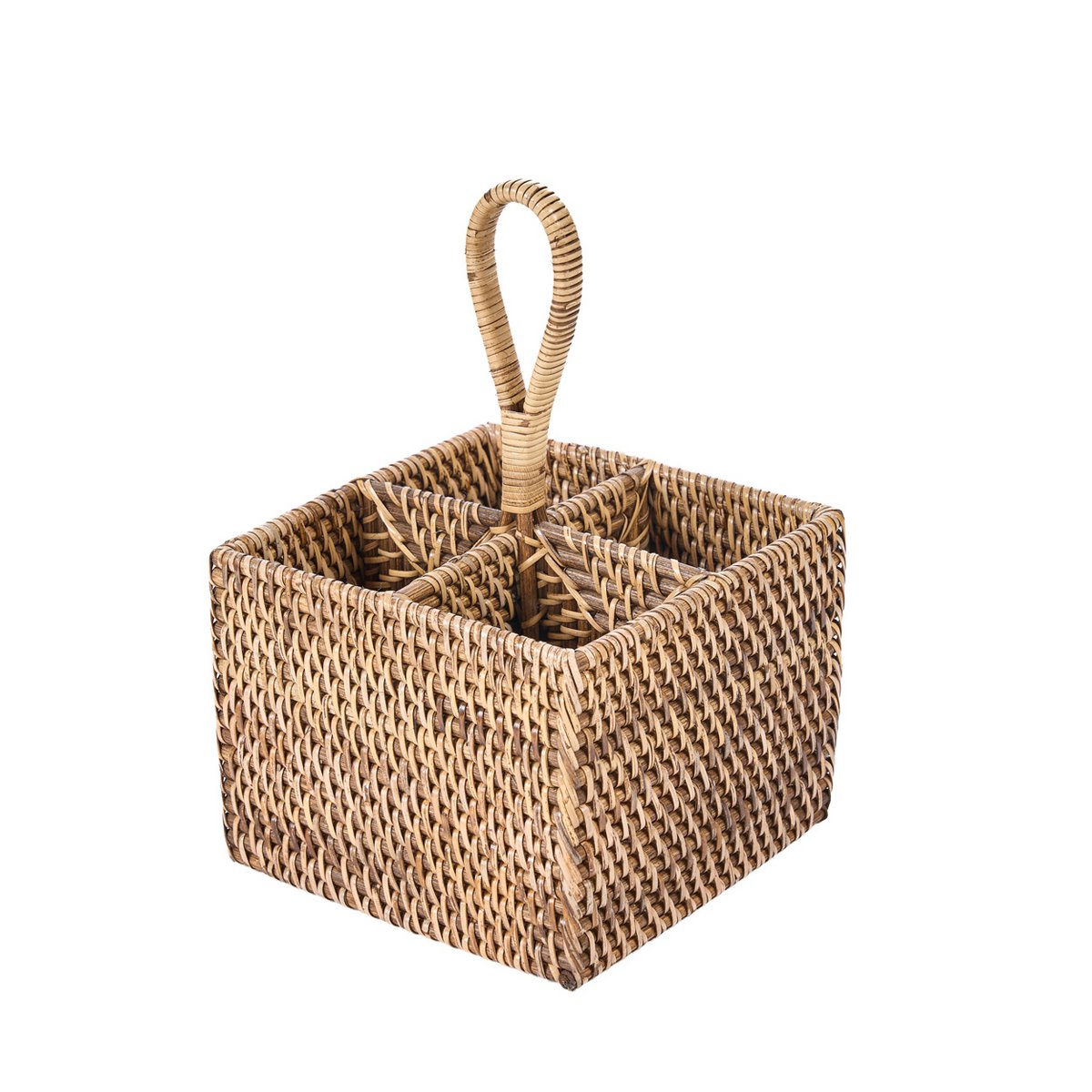De rotan bestekbak N°4 - Natuurlijk bruin Bazar Bizar Living