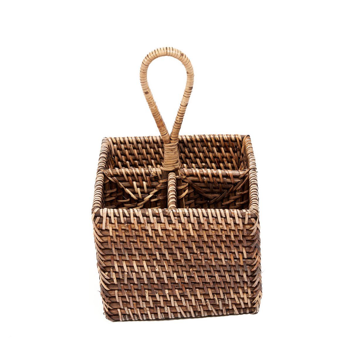De rotan bestekbak N°4 - Natuurlijk bruin Bazar Bizar Living