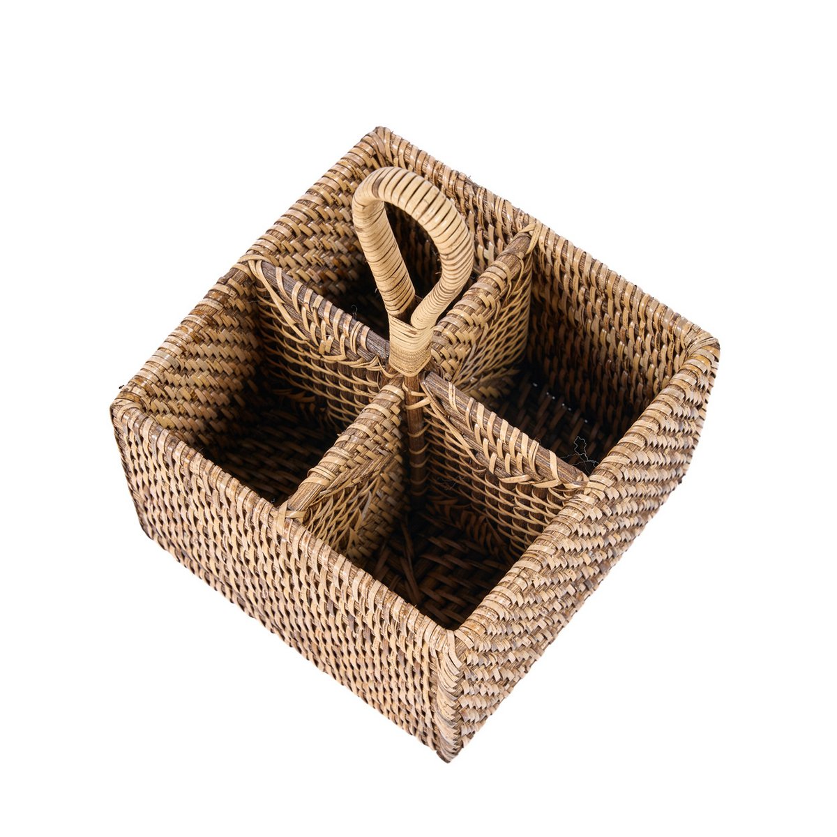 De rotan bestekbak N°4 - Natuurlijk bruin Bazar Bizar Living