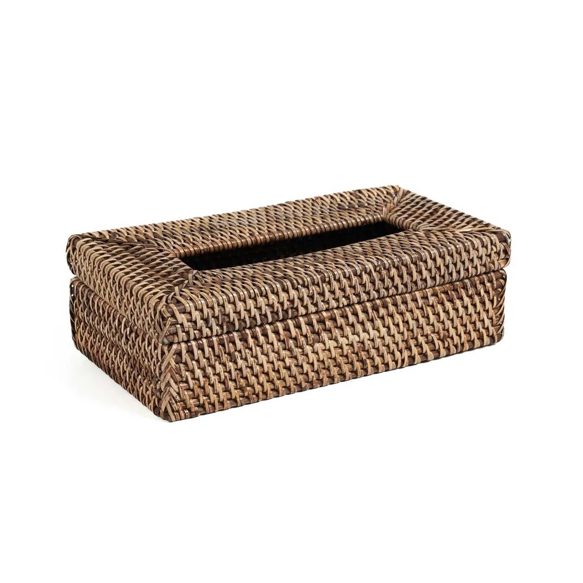 De rotan klassieke tissuedoos - natuurlijk bruin Bazar Bizar Living