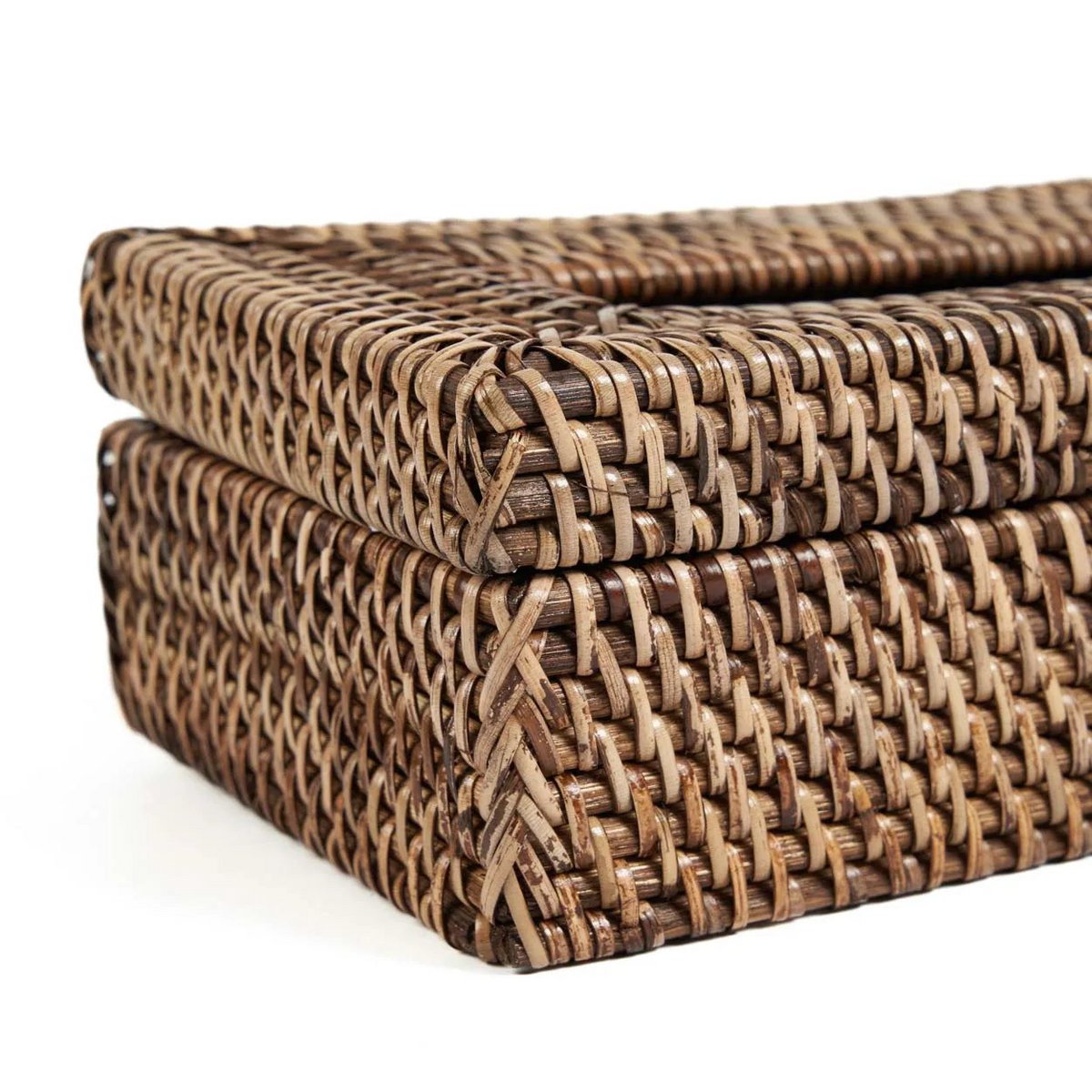 De rotan klassieke tissuedoos - natuurlijk bruin Bazar Bizar Living