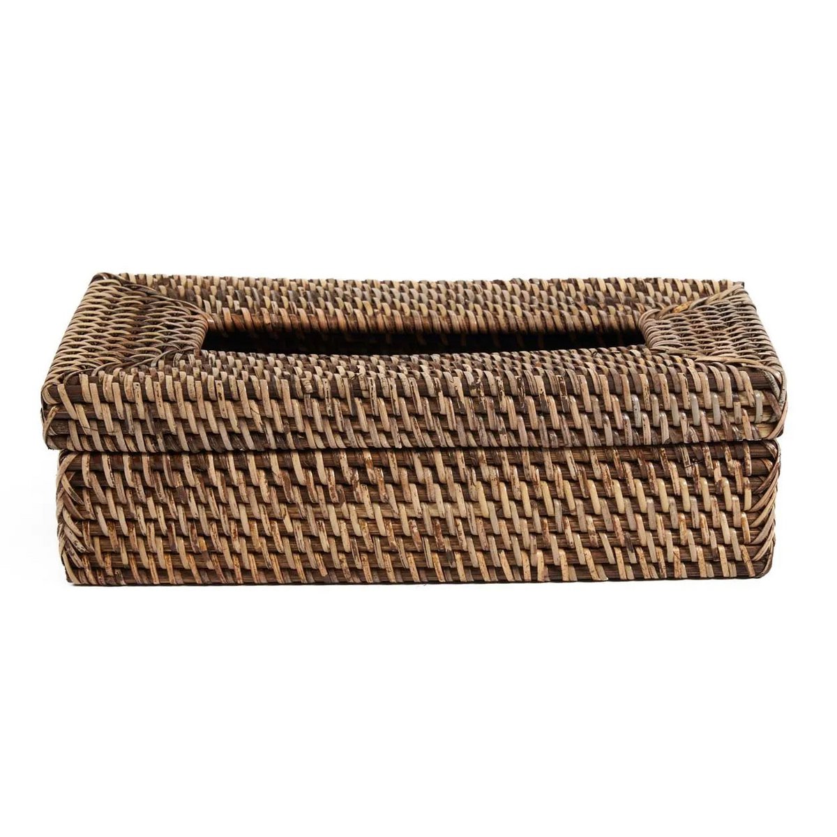 De rotan klassieke tissuedoos - natuurlijk bruin Bazar Bizar Living