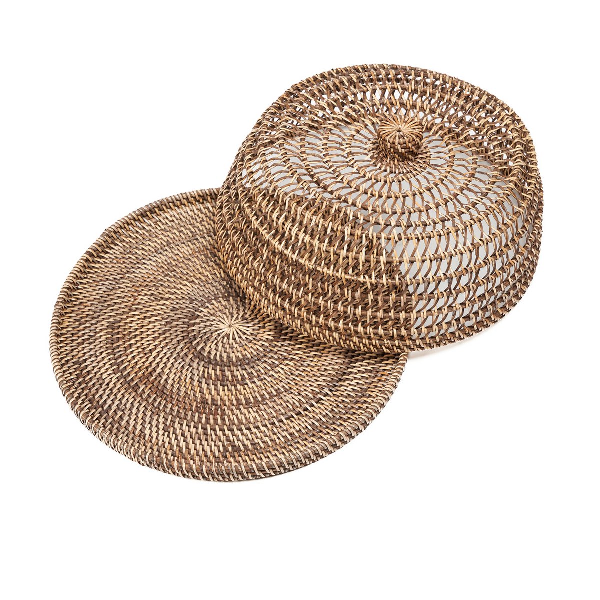 De Rotan Voedselhoes - Natuurlijk Bruin - L Bazar Bizar Living
