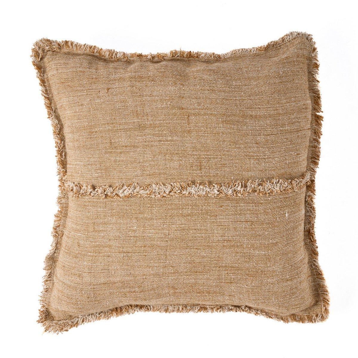 De Sahara Fringe Kussenhoes - Natuurlijk Bruin - 50x50 Bazar Bizar Living
