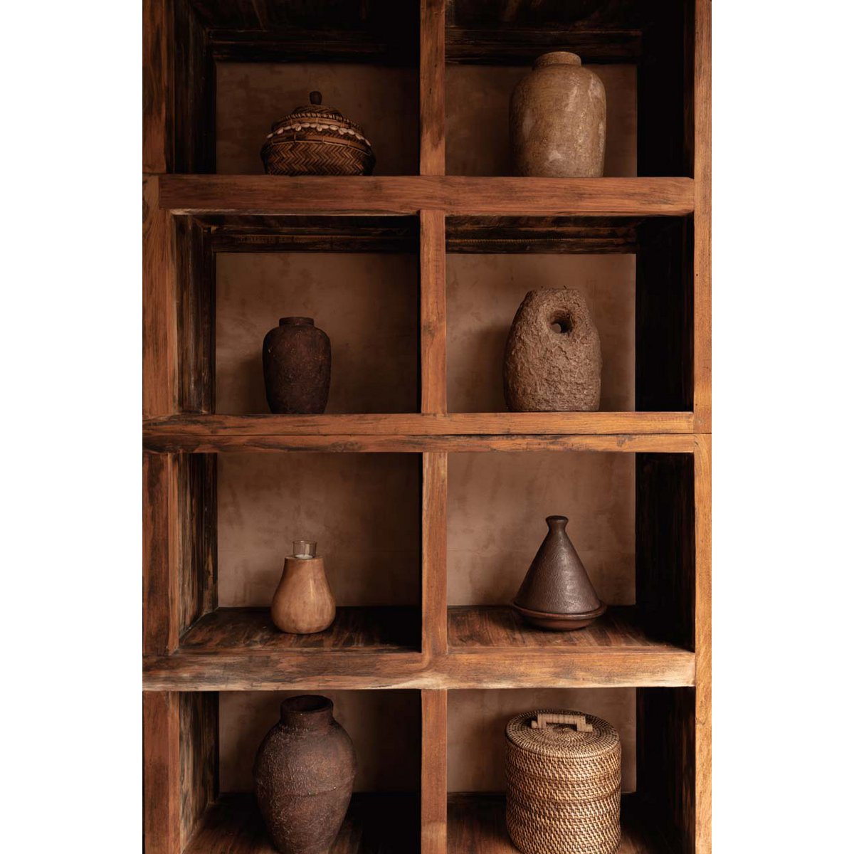 De Terra Totem Kaarsenhouder - Bruin Bazar Bizar Living