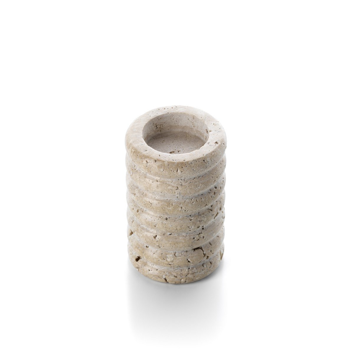 De Travertine Ripple T-Lichthouder - Beige - M Bazar Bizar Living