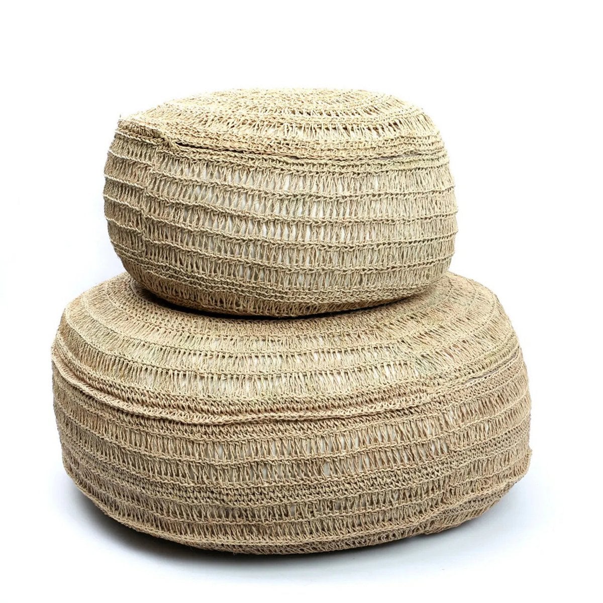 De Zeegras Poef - Naturel - M Bazar Bizar Living