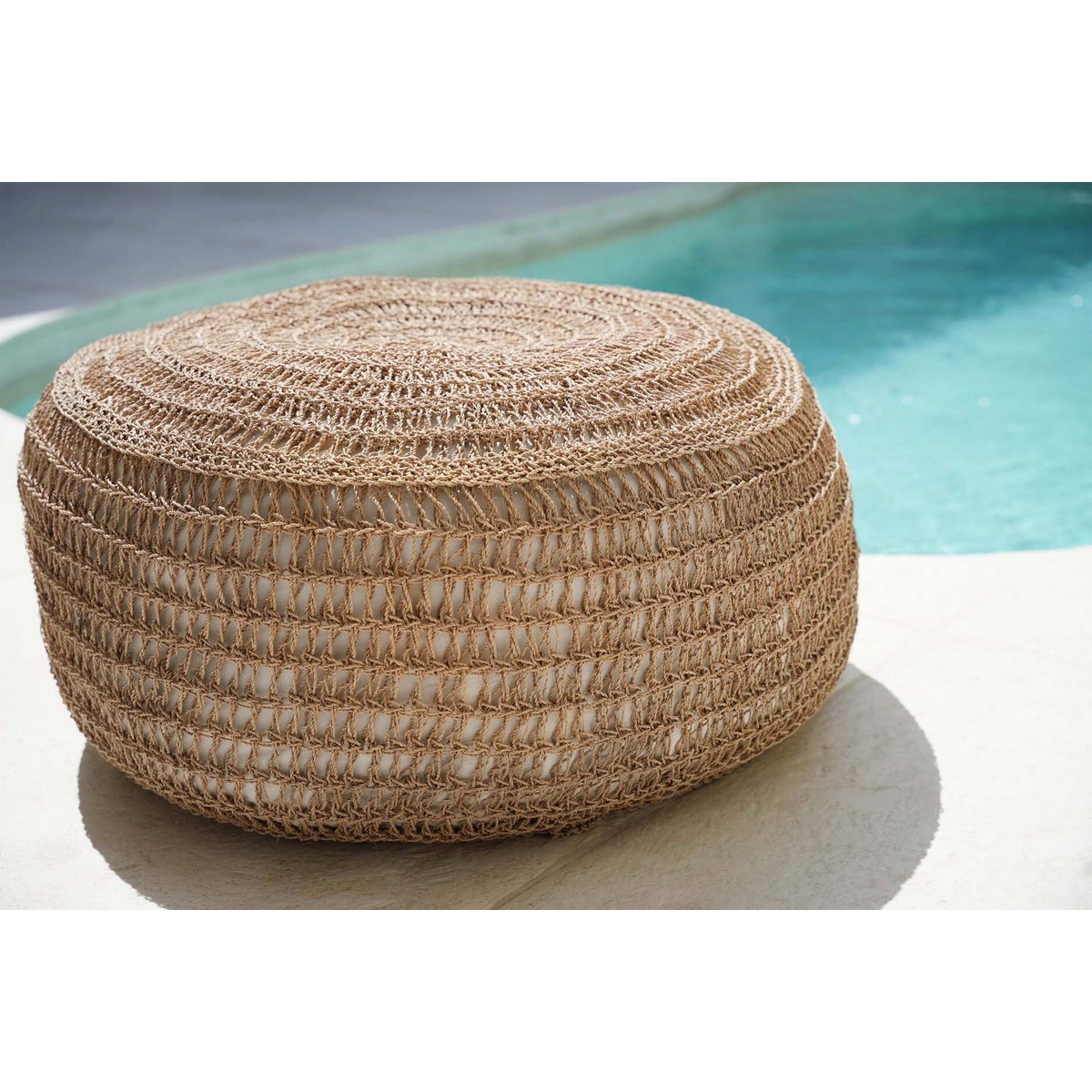 De Zeegras Poef - Naturel - M Bazar Bizar Living