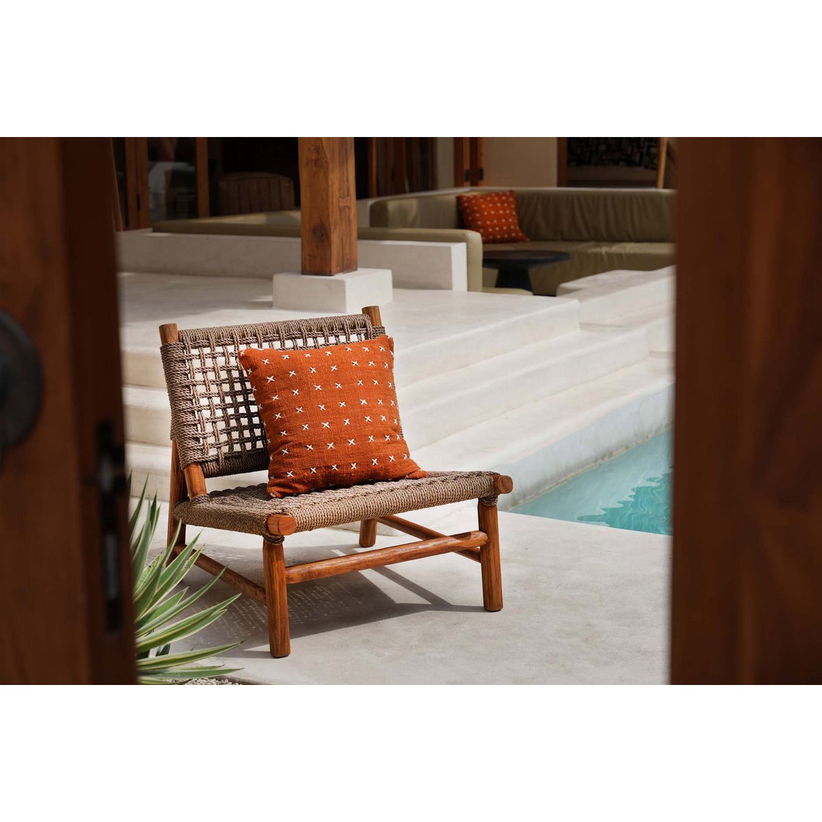 De Zillion Kiss kussenhoes - Terracotta wit Bazar Bizar Living