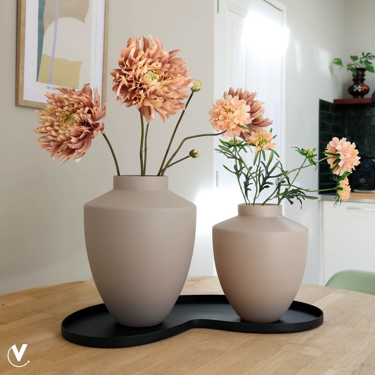 Dienblad - Villeta black Vase The World