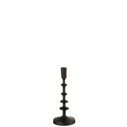 J-Line candlestick Izy - aluminium - black - small