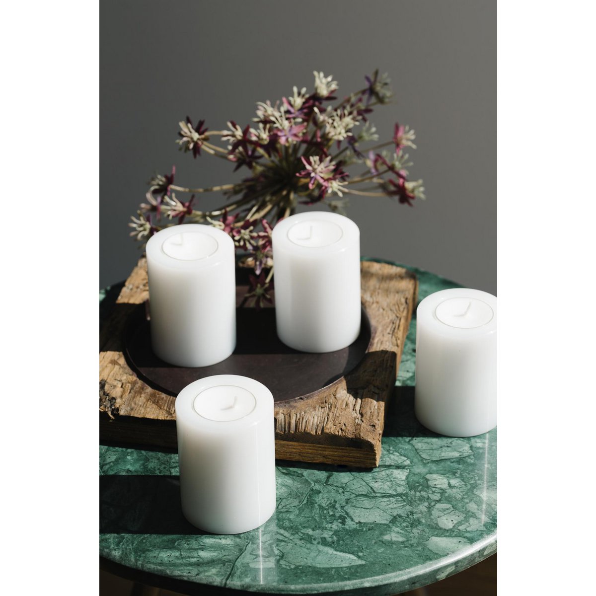 EDZARD Set van 4 theelichthouders, permanente kaars Cornelius, hoogte 8 cm, diameter 6 cm, hittebestendig tot 90 graden EDZARD-SHOP.com