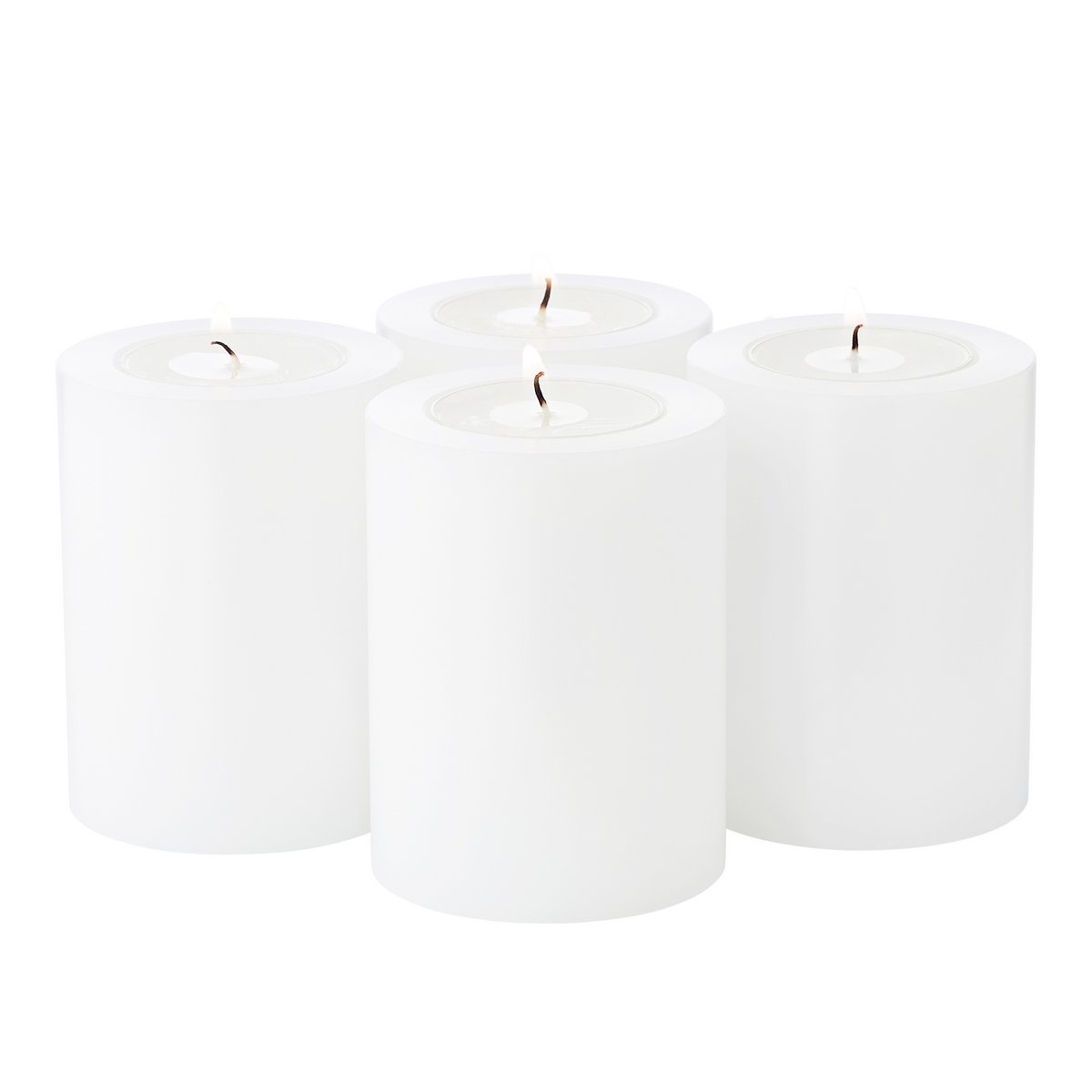 EDZARD Set van 4 theelichthouders, permanente kaars Cornelius, hoogte 8 cm, diameter 6 cm, hittebestendig tot 90 graden EDZARD-SHOP.com