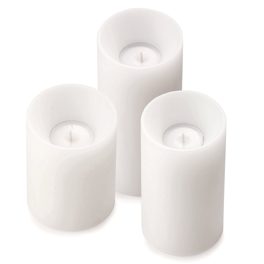 EDZARD theelichthouder, permanente kaars Cornelius, laagliggend theelichtje, H 15 cm, ø 8 cm, hittebestendig 90 graden EDZARD-SHOP.com