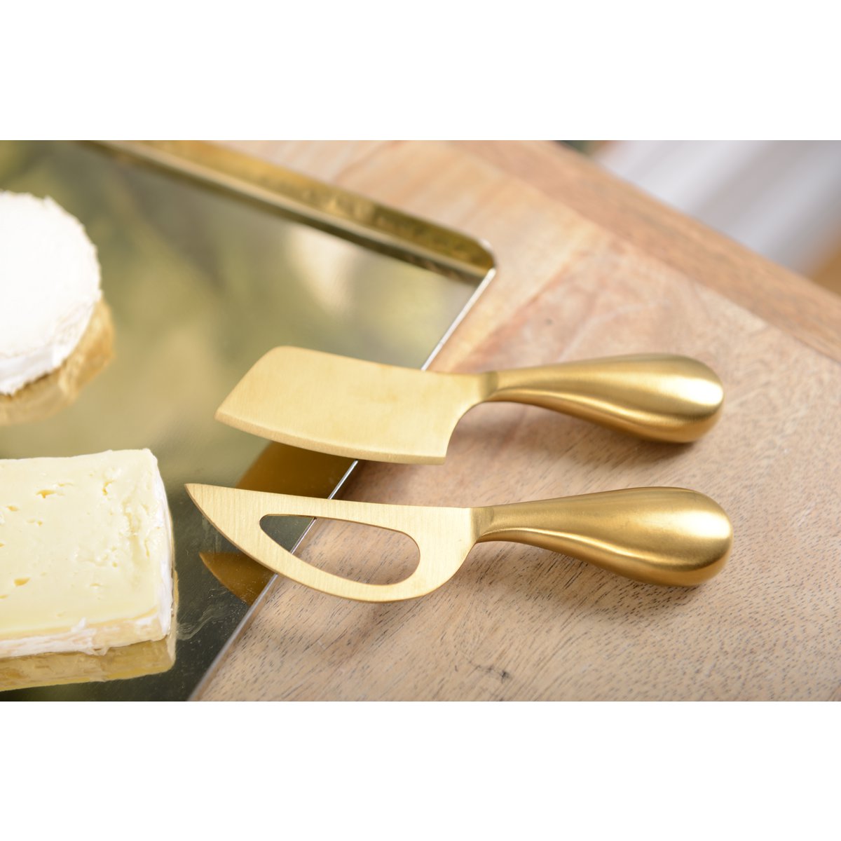 GOLDEN CHEESE KNIVES - SET OF 2