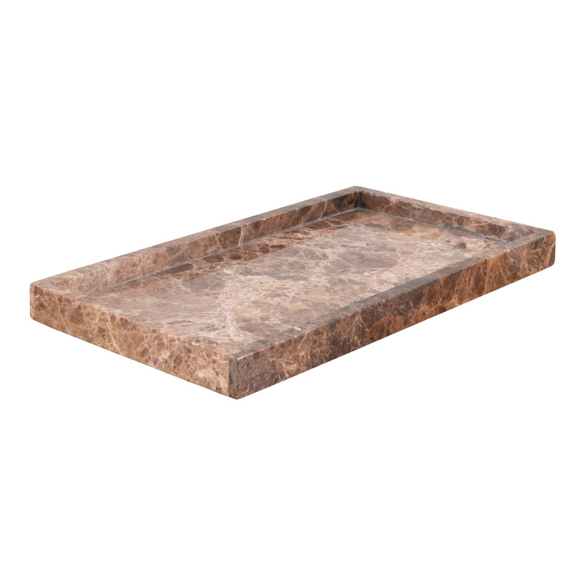 Rectangular Tray - Marble - Brown tones