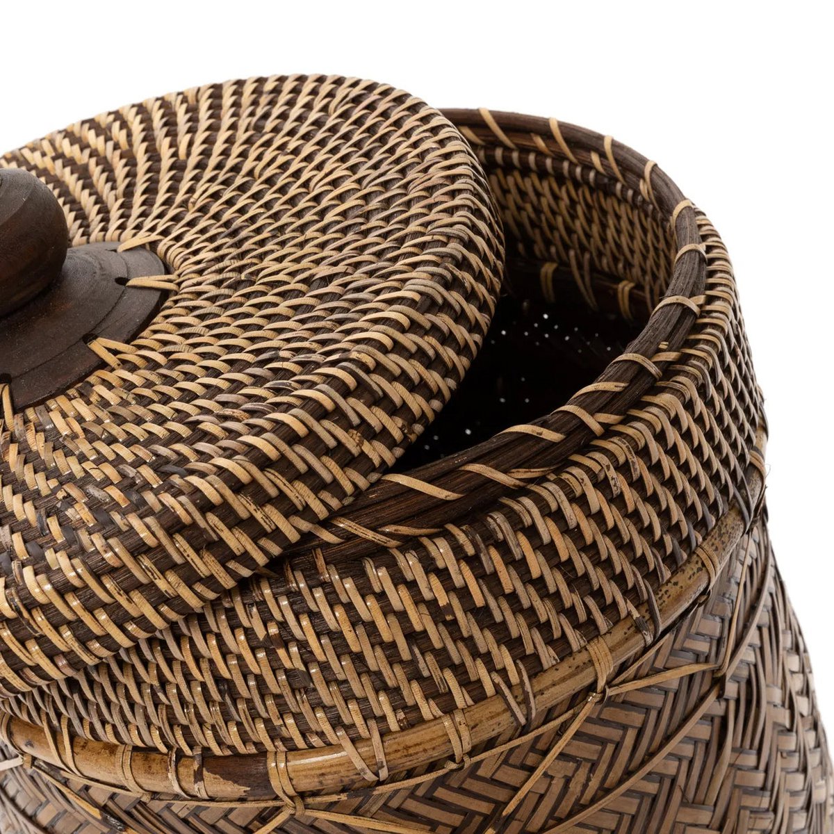 artisan woven basket - natural brown