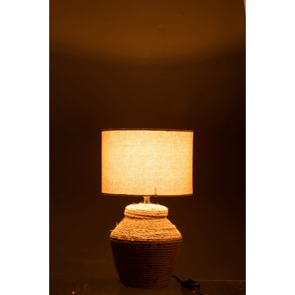 J-Line lamp Meli - ceramic - linen shade - small