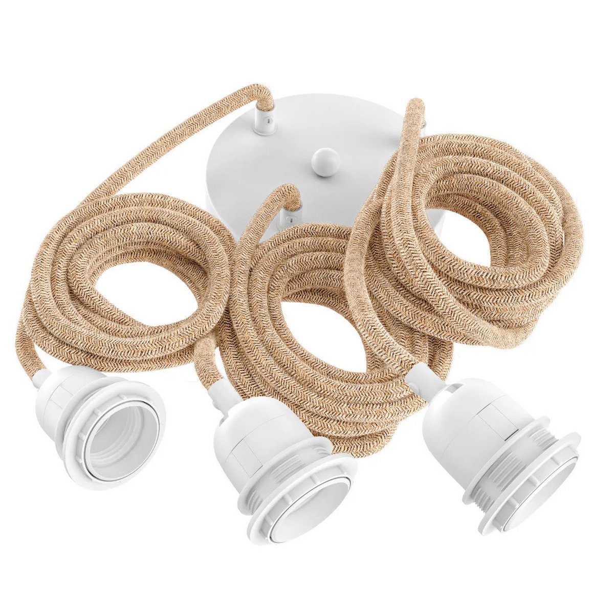 Fitting Lampen Plafond - Naturel Wit - 3 Fittingen Bazar Bizar Living