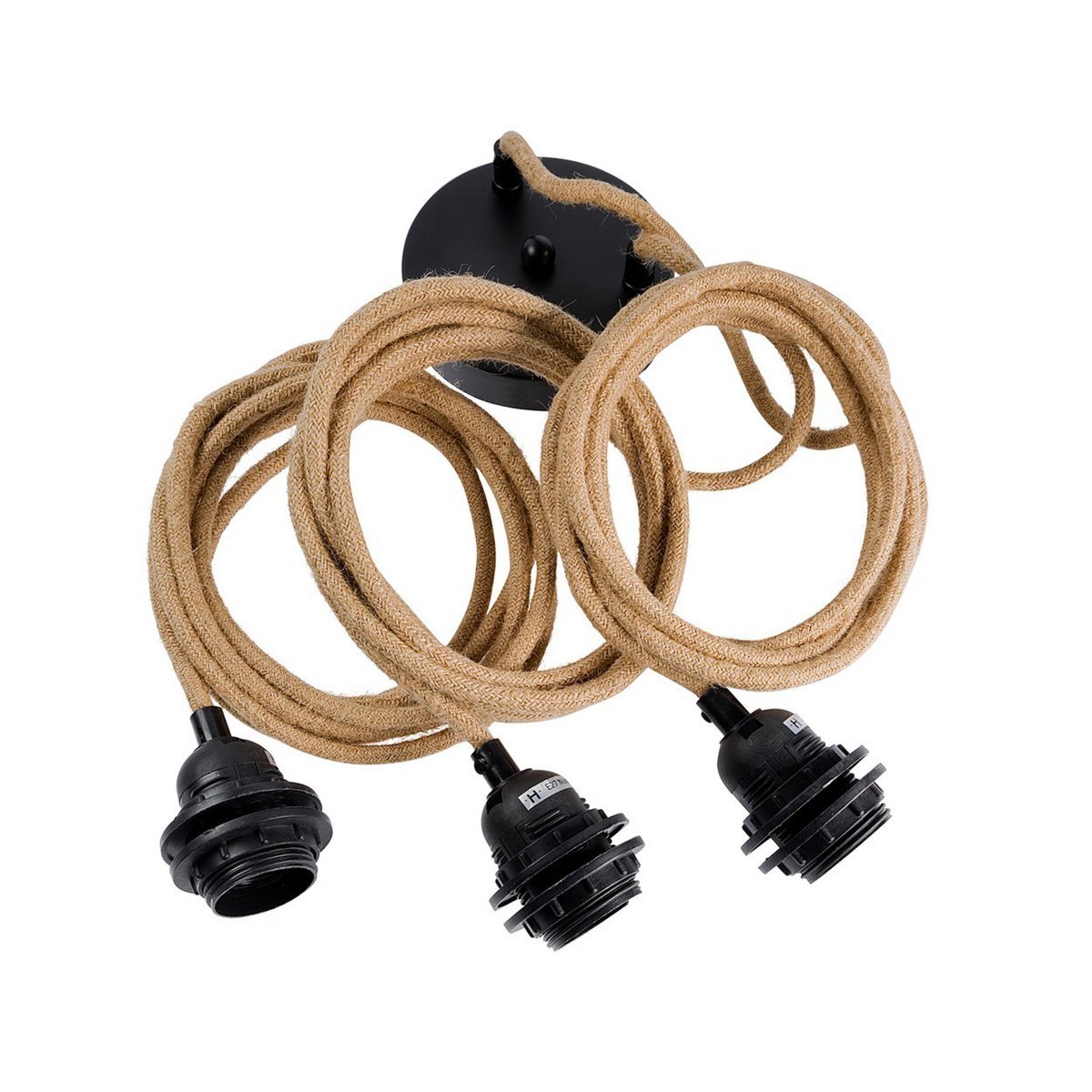 Fitting Lampen Plafond - Naturel Zwart - 3 Fittings Bazar Bizar Living