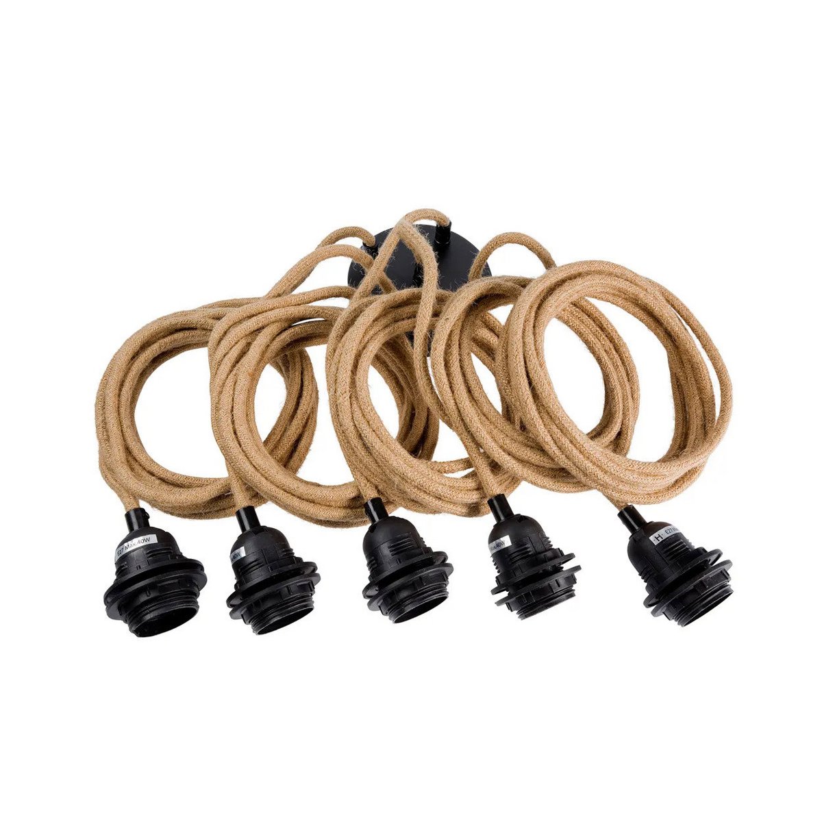 Fitting Lampen Plafond - Naturel Zwart - 5 Fittings Bazar Bizar Living