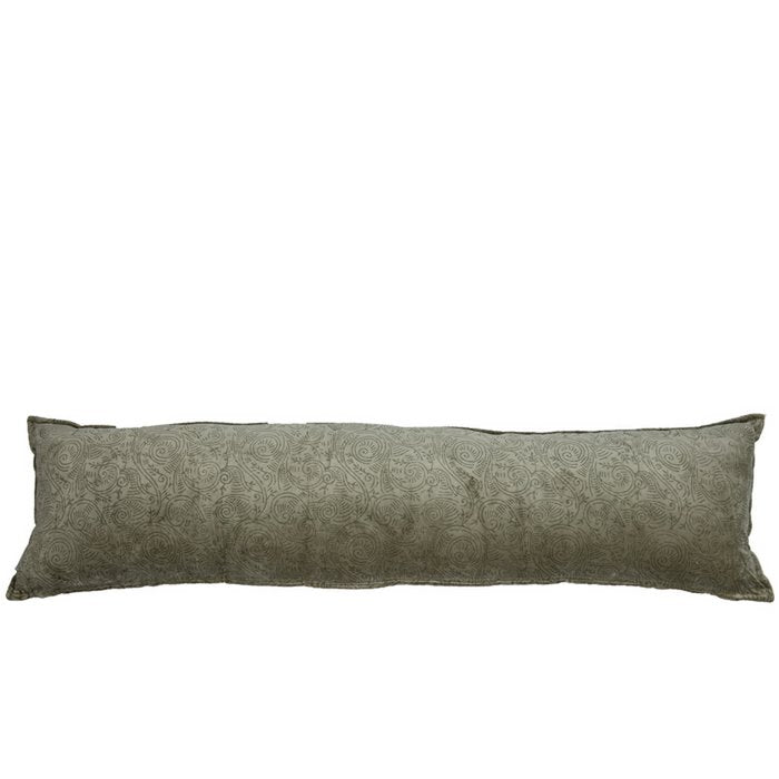 Fluwelen kussen Delfina olijf 120x30 MrsBLOOM