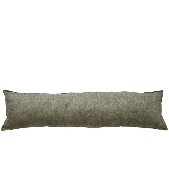 Fluwelen kussen Delfina olijf 120x30 MrsBLOOM