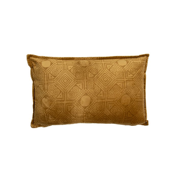 Fluwelen kussen Donna mosterd 50x30 MrsBLOOM