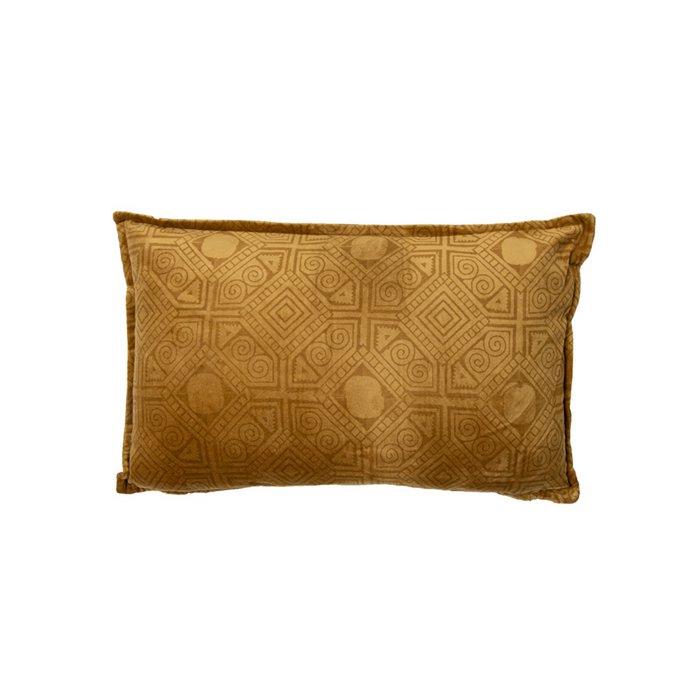 Fluwelen kussen Donna mosterd 50x30 MrsBLOOM