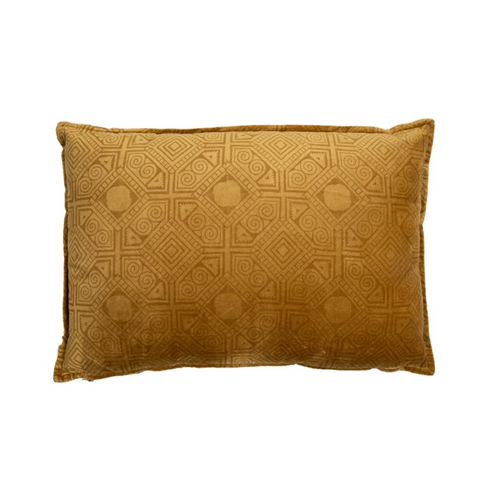 Fluwelen kussen Donna mosterd 60x40 MrsBLOOM