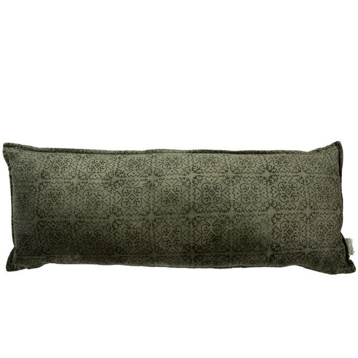 Fluwelen kussen Violetta donker bos 80x30 MrsBLOOM