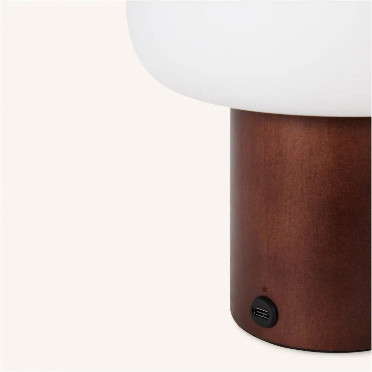 Fynn Donkerbruine Houten Lamp – Oplaadbaar & Dimbaar Licht Tavellio - Amsterdam
