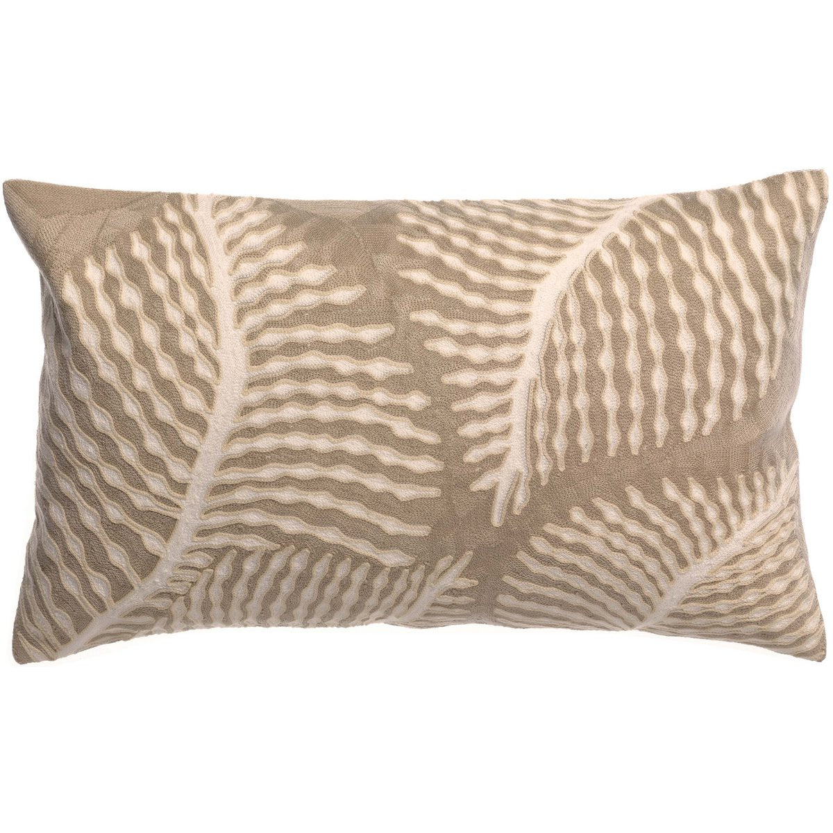 Geborduurd kussen flora pebble 30 x 50 VIVARAISE