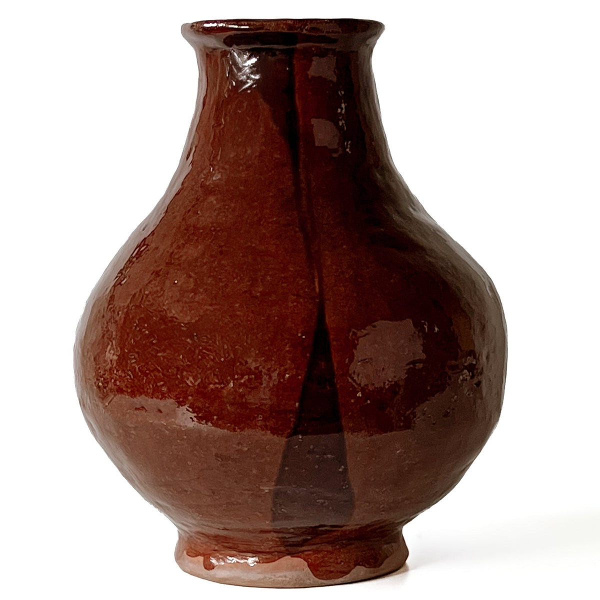 grote pre-loved vaas aardewerk bruin Noii HOME