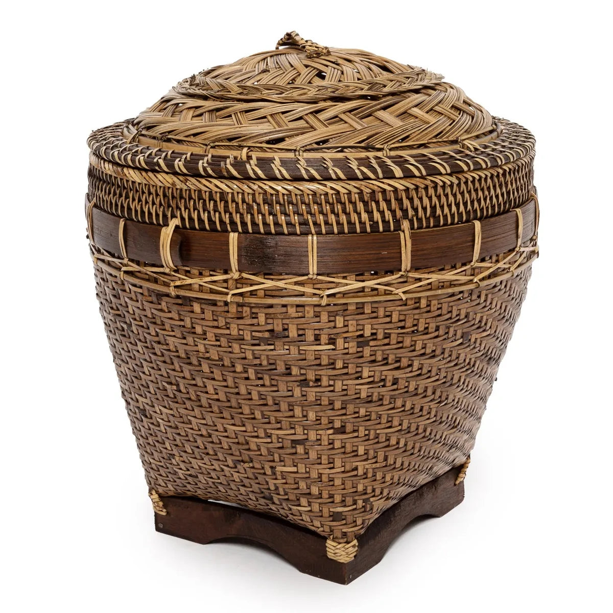 grote rotan opbergmand met deksel – colonial – large – bazar bizar Bazar Bizar Living