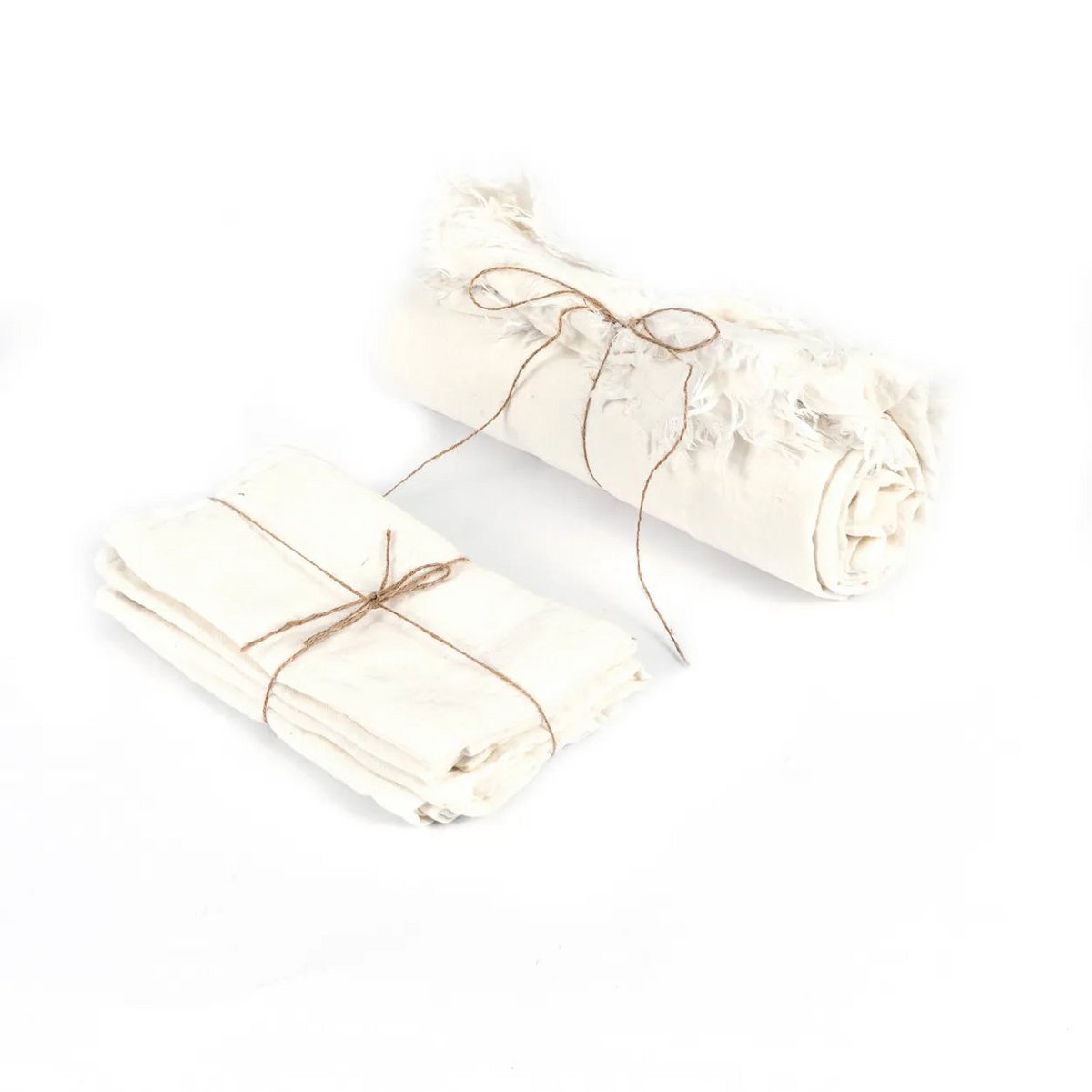Het linnen tafelkleed - Wit - 150x150 Bazar Bizar Living