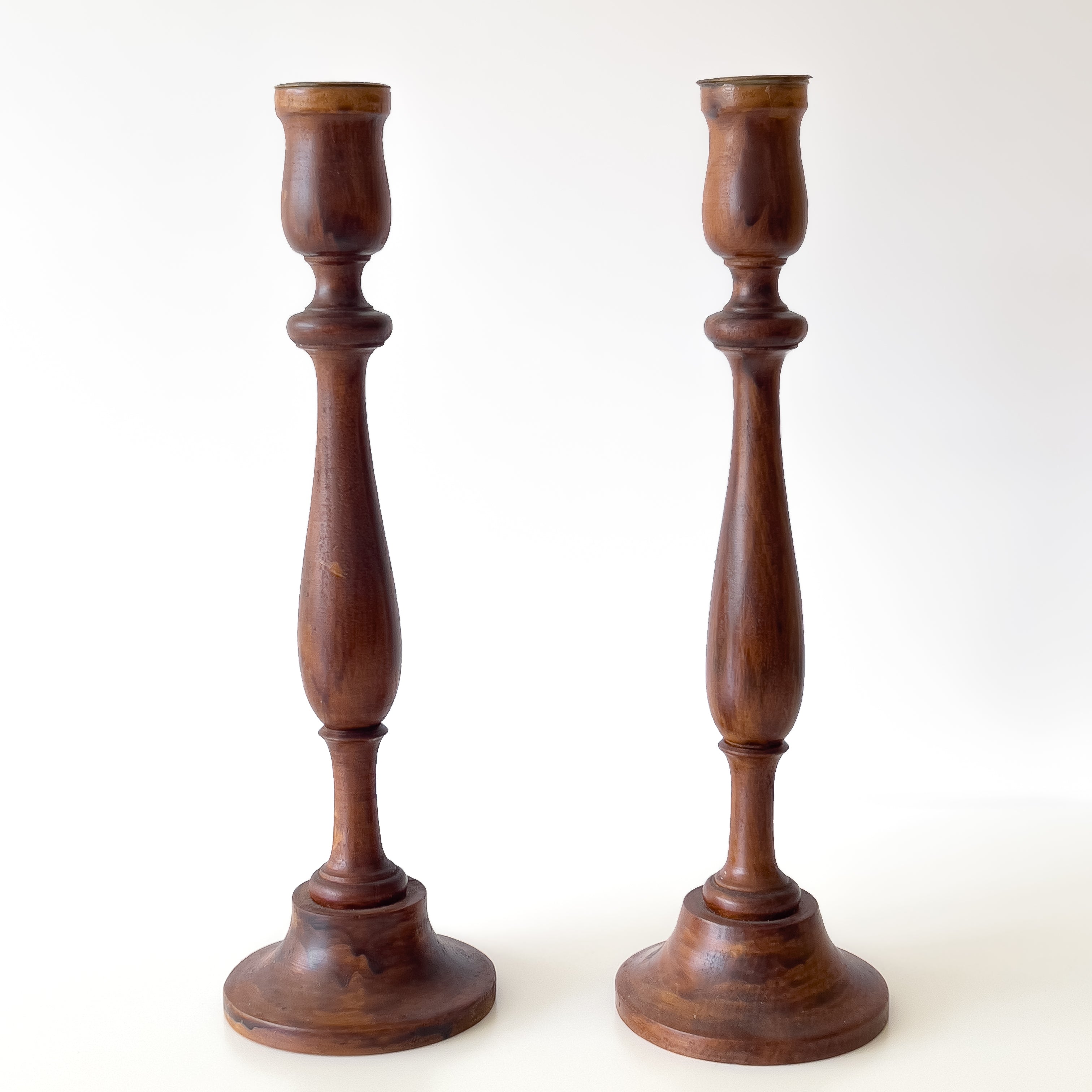 houten set kandelaars - pre-loved Noii HOME