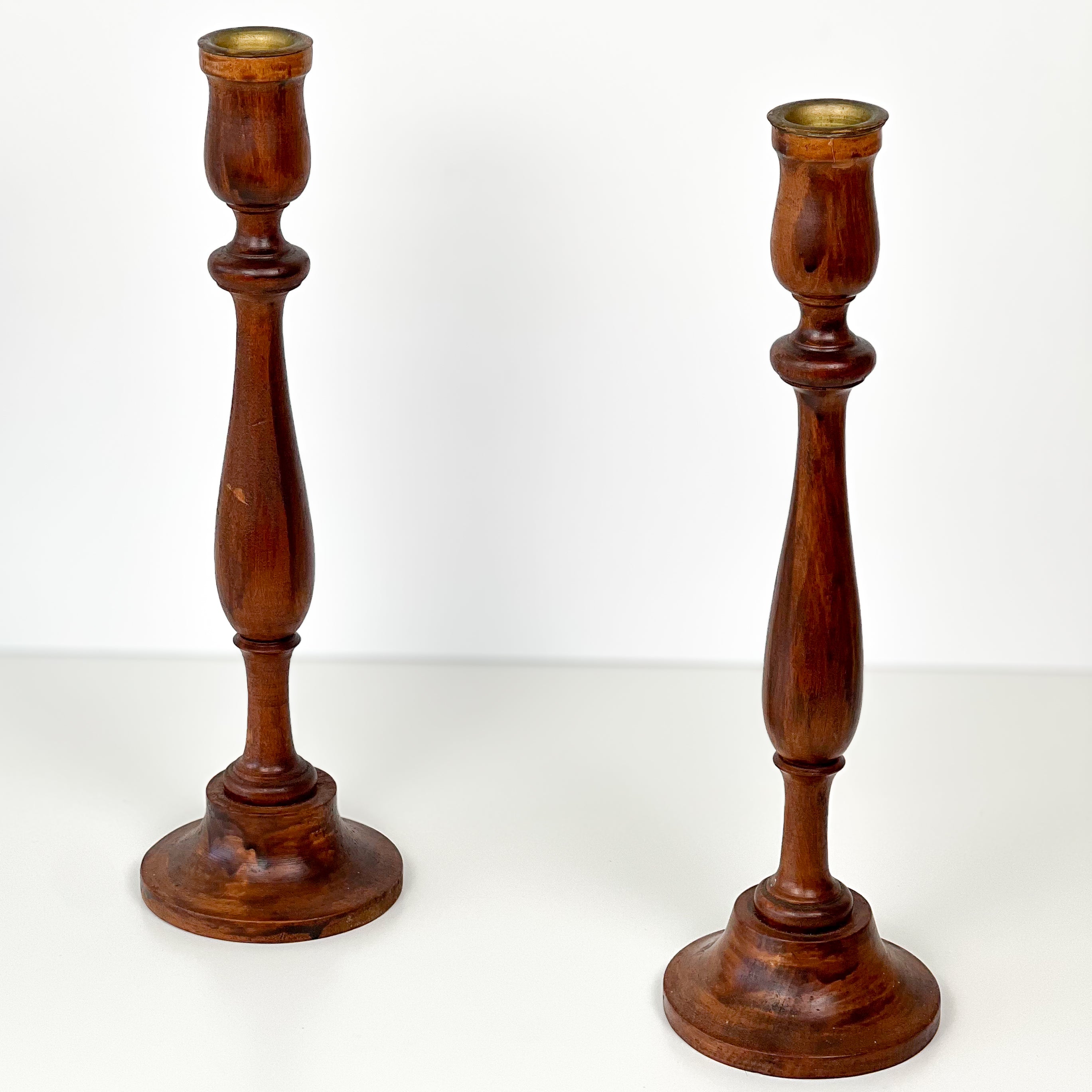 houten set kandelaars - pre-loved Noii HOME
