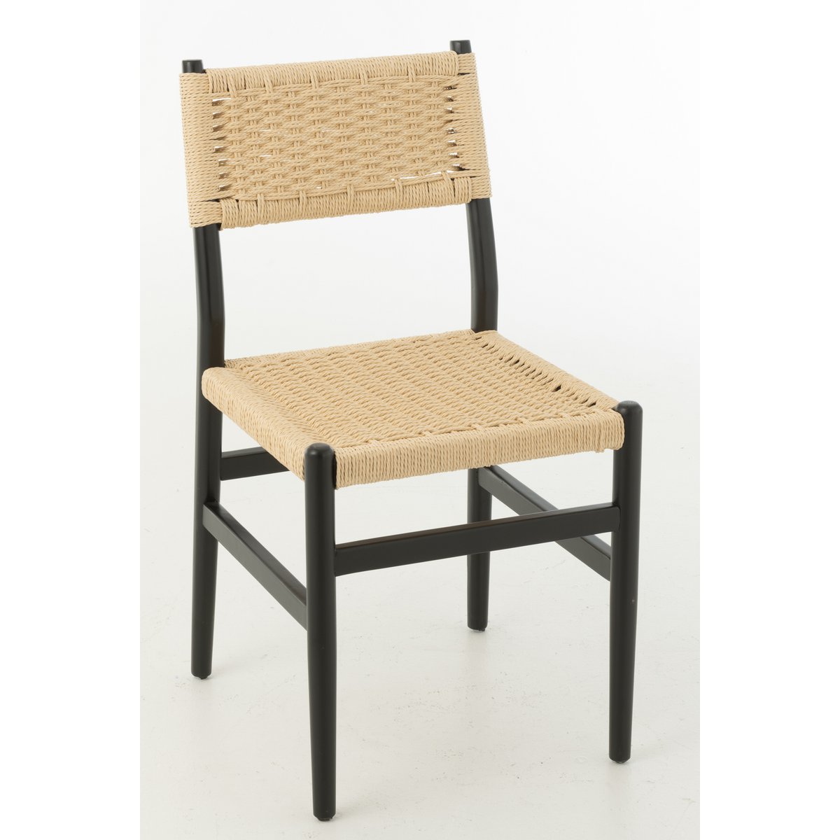 J-Line Chair Lap Beukenhout/Touw Zwart J-Line