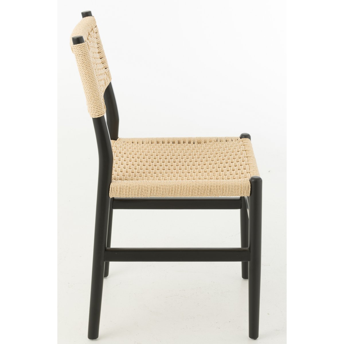 J-Line Chair Lap Beukenhout/Touw Zwart J-Line