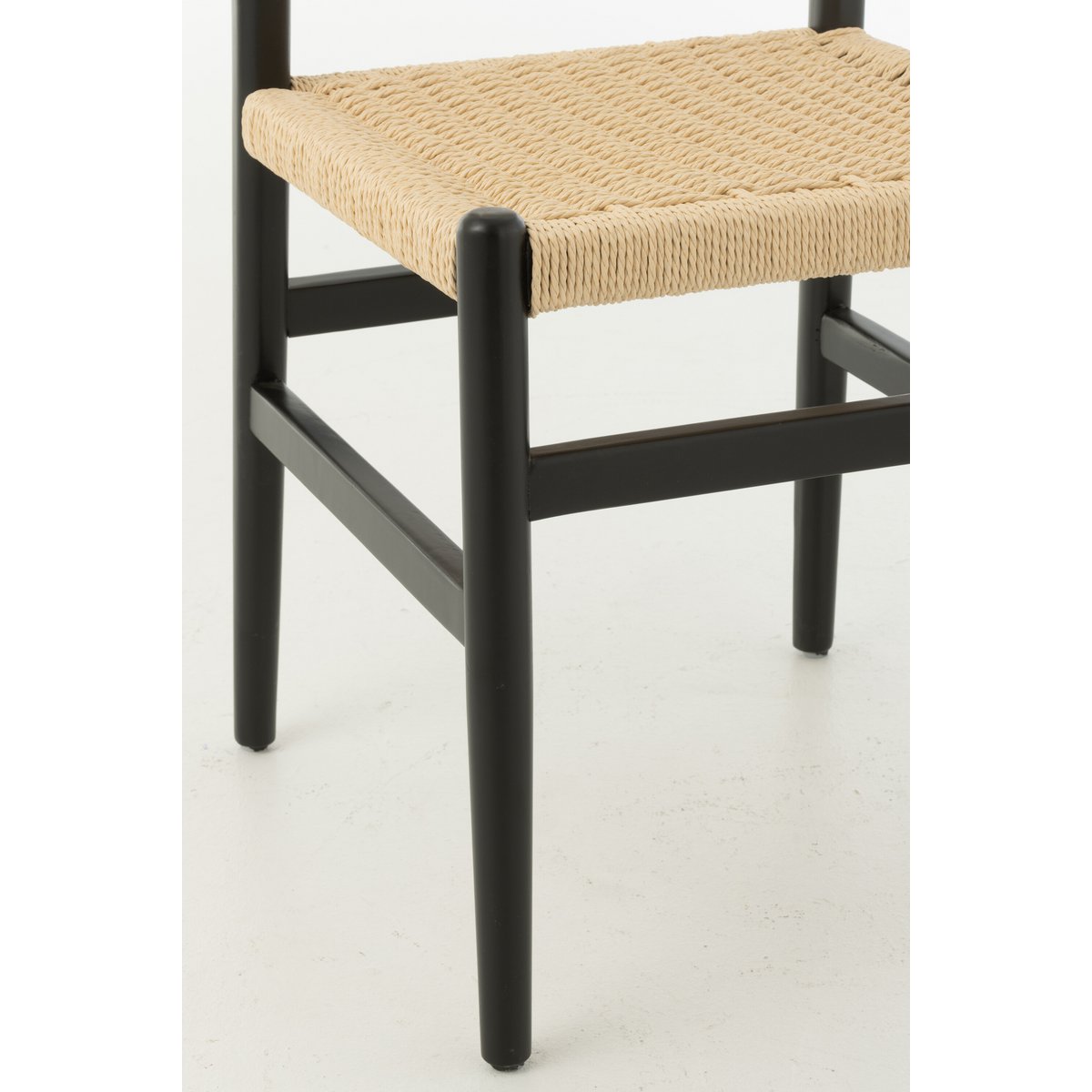 J-Line Chair Lap Beukenhout/Touw Zwart J-Line