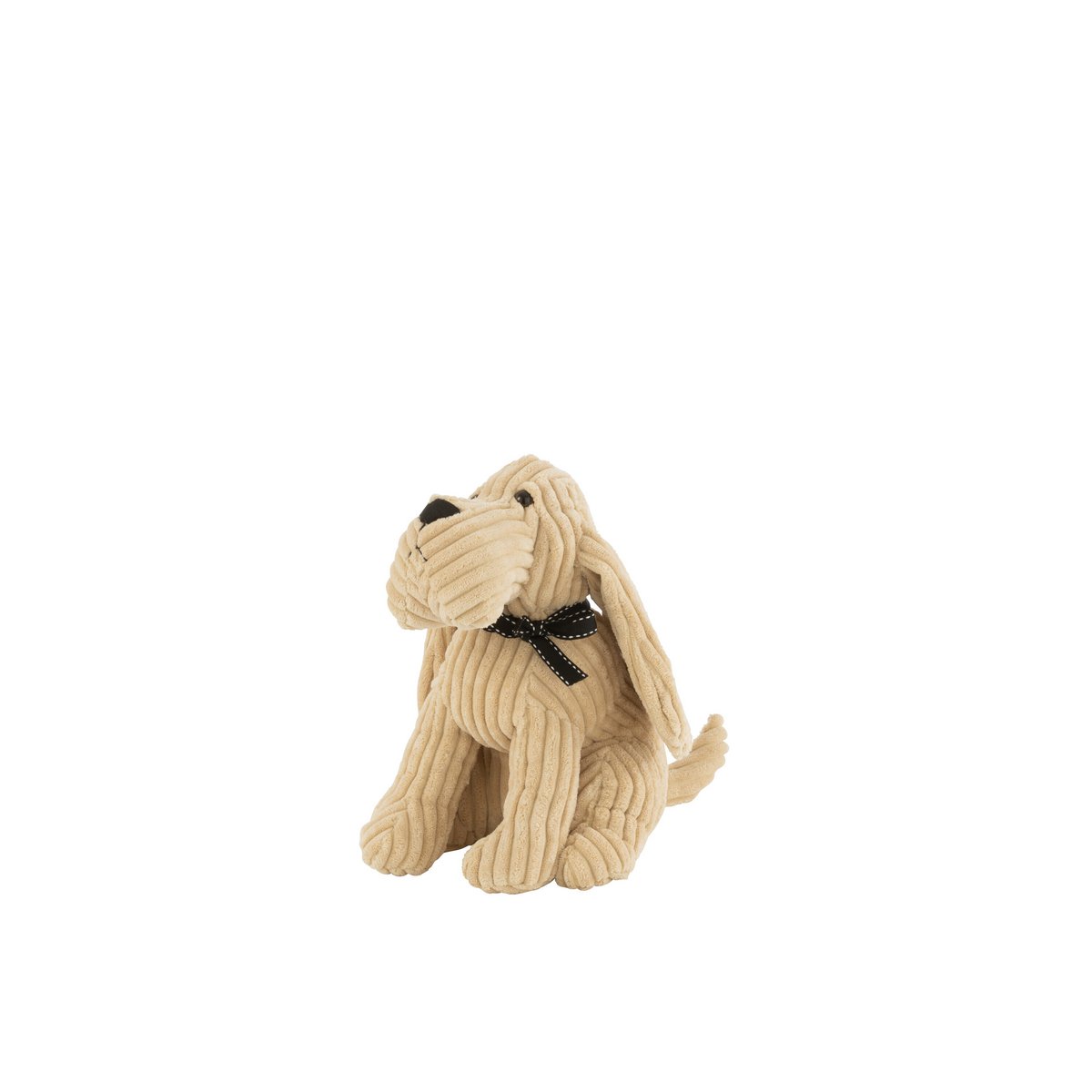 J-Line Deurstopper Hond Streep Textiel Beige Klein J-Line